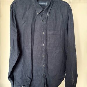Men's Abercrombie Navy Blue Button-Up Shirt